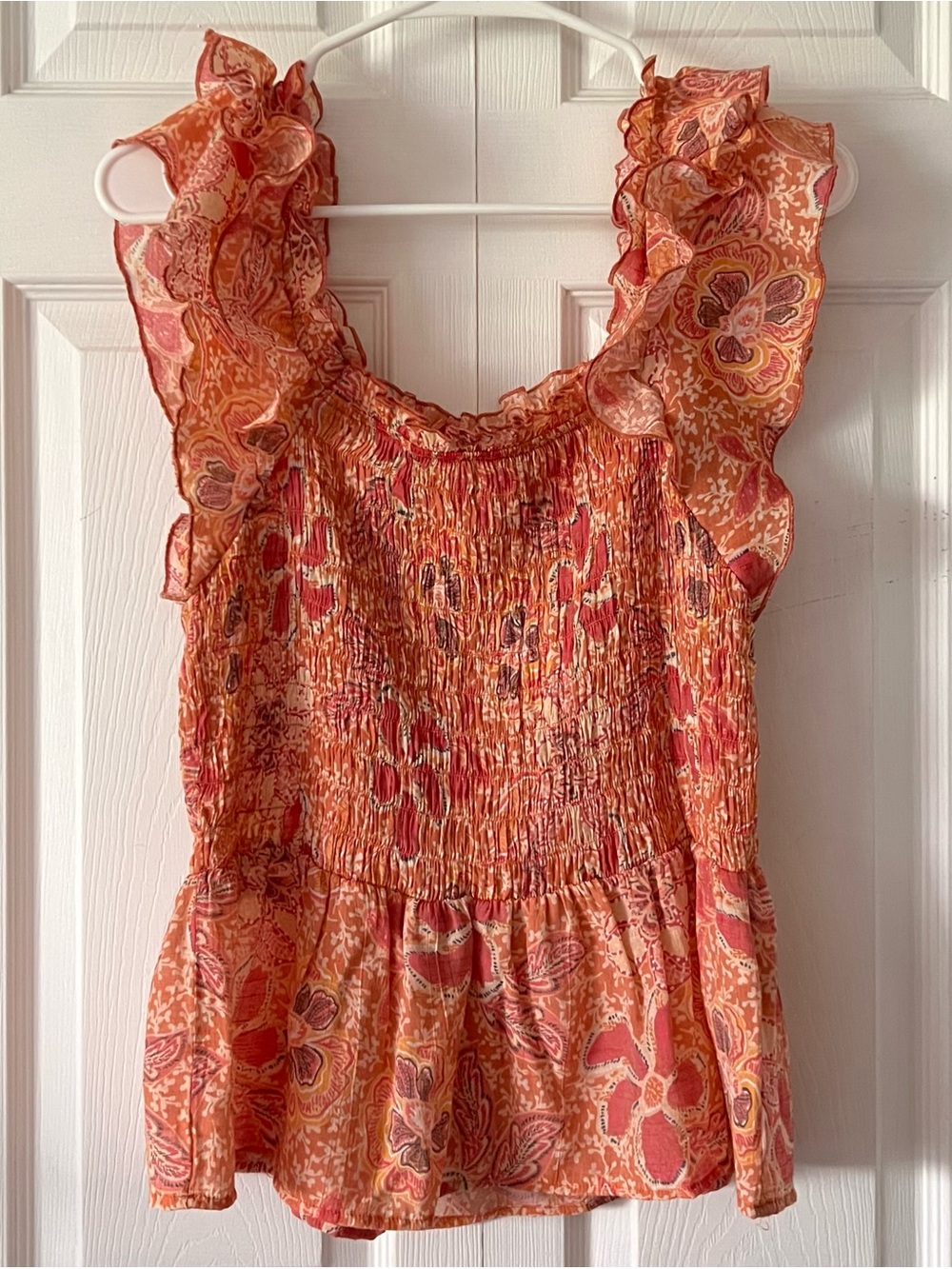 Nanette Lepore Floral Shirred Blouse